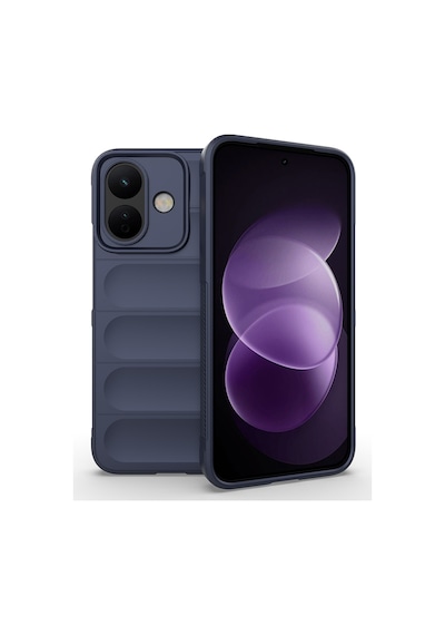 Redmi Note 17 Pro Kılıf Esnek Tpu Oyuklu Arka Yüzey Tasarımlı Etnik Silikon Kapak Lacivert