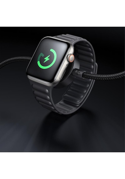 Mcdodo Ca-2580 60w 1 Type-c Ve 1 Watch Kablosuz Şarj Kablosu - Siyah