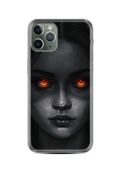 Iphone 14 Pro Max Uyumlu Kılıf Resimli Desenli Silikon Platinium Series Dark Woman 1887