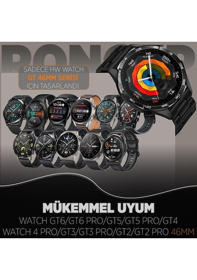 Rongep Huawei İle Uyumlu Kısaltma Aparatlı 22mm Çelik Kordon Gt6/gt6 Pro/gt5/gt5 Pro/gt4/gt3/gt3 P Sku: Smg8690010061904
