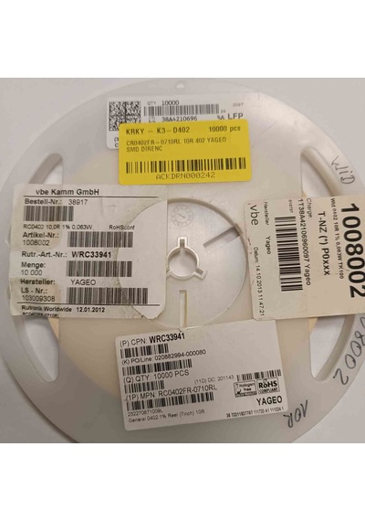 Cr0402fr-0710rl 10r 402 Yageo Smd Direnç 750 Adet