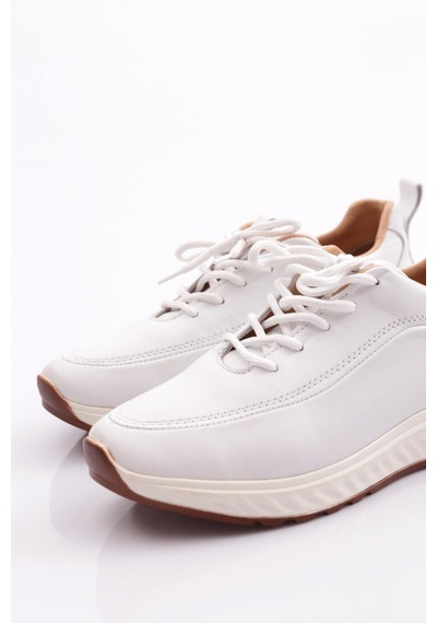 Dgn 444 Kadin Kalin Taban Sneakers Ayakkabi Beyaz