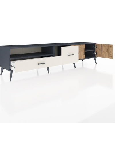 Hyperion Tv Ünitesi 2 Raflı 2 Çekmeceli 2 Kapaklı 220x44x51 Antrasit-çam/aytaşı Atlas Çam/aytası - Antrasıt Hyperion Tv Ünitesi 2 Raflı 2 Çekmeceli 2 Kapaklı 220x44x51 Antrasit-çam/aytaşı Atlas Çam/aytası - Antrasıt