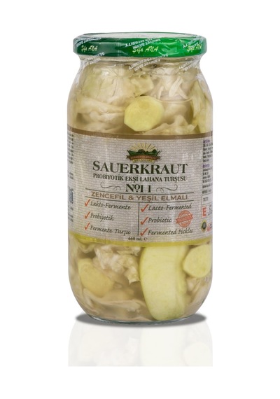 Sauerkraut Ekşi Lahana Turşusu No11 Zencefil & Yeşil Elmalı 1000cc.