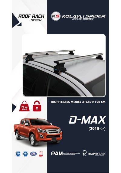 Isuzu D-max 2018+ Trophybars Ara Atkı/ Tavan Barı Gri