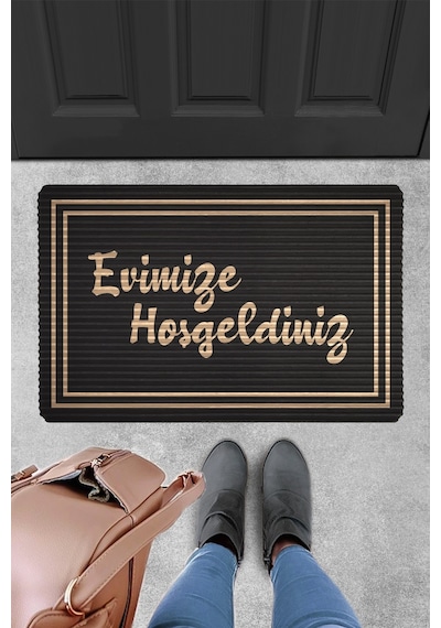 Evaşk Kapı Önü Paspası Vinil Kaymaz Tabanlı 40 X 60 Uvrub074