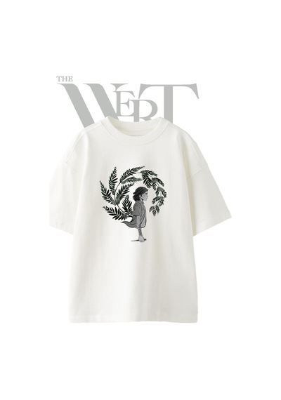 Thewert Ellie Last Us Tasarım Baskılı Ünisex Beyaz Oversize T-shirt
