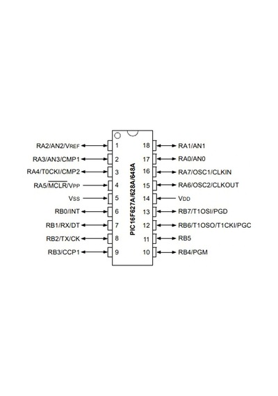 Pıc16f628a I/so Smd Soıc-18 8-bit 20 Mhz Mikrodenetleyici