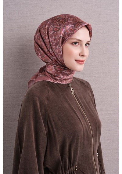Armine İpek Eşarp 2027 Kış - 9609-51 Pembe Twill
