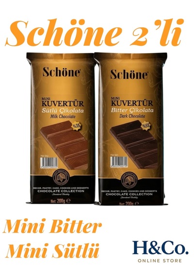 Schöne Profesyonel Mini Kuvertür Çikolata Seti 200g + 200g
