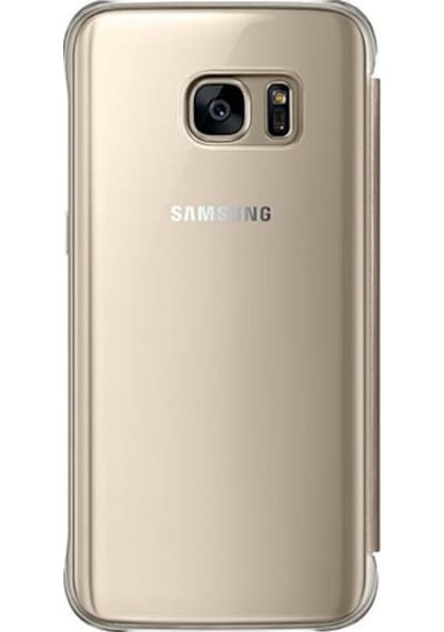 Galaxy S7 İle Uyumlu Clear View Cover Kılıf Altın Ef-zg930cfegww Gold