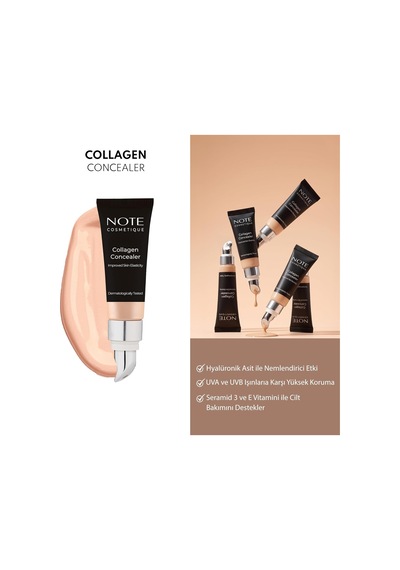 Cosmetics Collagen Concealer 01 Kolajen İçerikli Spf 20 Göz Altı Kapatıcısı Çok Renkli