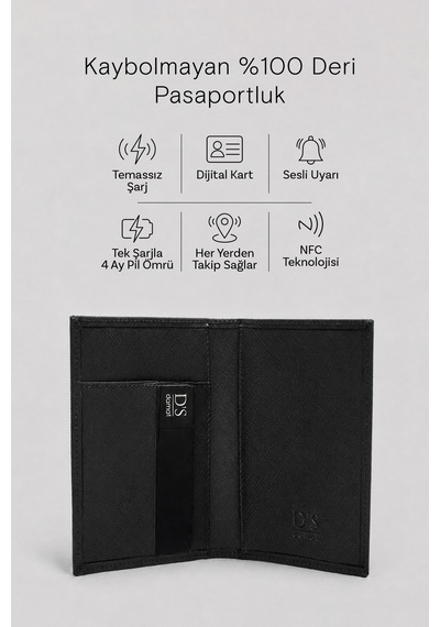 D'S Damat Ds Damat Siyah Kutulu Hakiki Deri Akıllı Takip Cihazlı Kaybolmayan Pasaportluk Cüzdan 6hc59ortpsp02 Çok Renkli