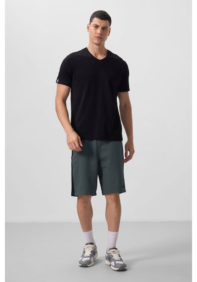 Tommy Life Tommy Lıfe Siyah Erkek Basic Kısa Kol Standart Kalıp V Yaka T-shirt - 87912 T10er-87912 001