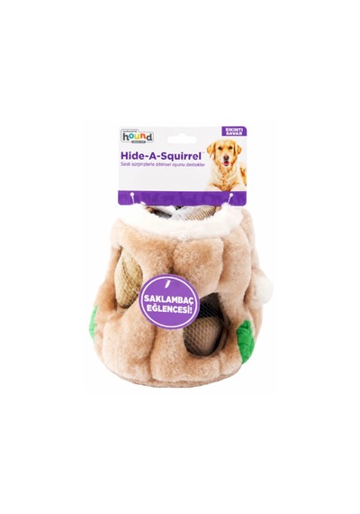 Outward Hound Hide A Squirrel Sincap Yuvası Peluş Köpek Zeka Oyuncağı Small
