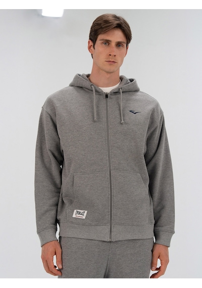 Everlast Heritage Champions Gri Unisex Full Zip Sweatshirt Koyu Gri Melanj