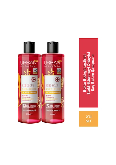 Hibiscus & Shea Butter Kıvırcık Ve Dalgalı Saçlara Özel Şampuan Set 2x350ml-sülfatsız-vegan