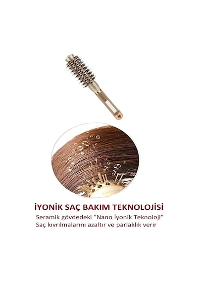 Valkyrie Nano Teknoloji Seramik + İyonik Termal Fön Fırçası 25 MM