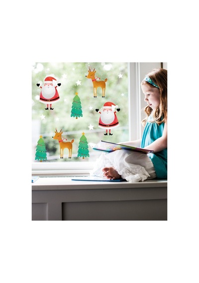 0 Yılbaşı Yeni Yıl Geyik Noel Baba Çocuk Odası Duvar Çıkartması Sticker
