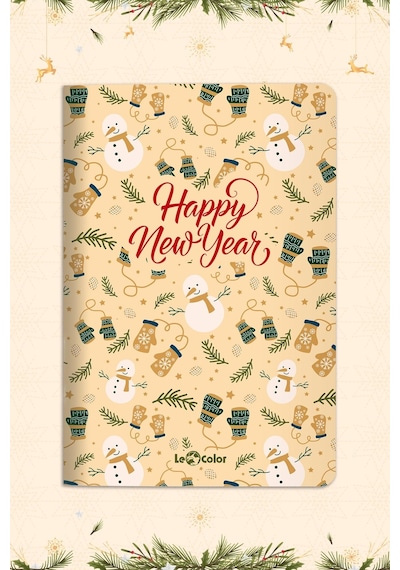 Le Color Happy New Year Temalı Defter Seti 4'lü 13 x 20 CM