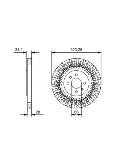 Peugeot 208 1.0 2012-2015 Bosch Ön Disk 323mm 2 Adet