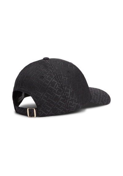 Tommy Hilfiger Th Monogram Cap Kadın Siyah Şapka - Aw0aw18058