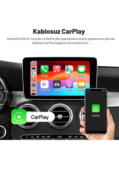 Carplay Ai Box 4gb+32gb Youtube,netflix,google Play & Kablosuz Carplay&android Auto- Android 14