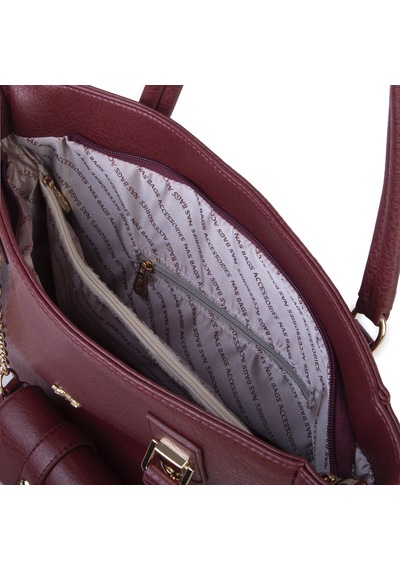 Nas Bag Kadın 2 Li Set Omuz Çantası Bordo Victoria