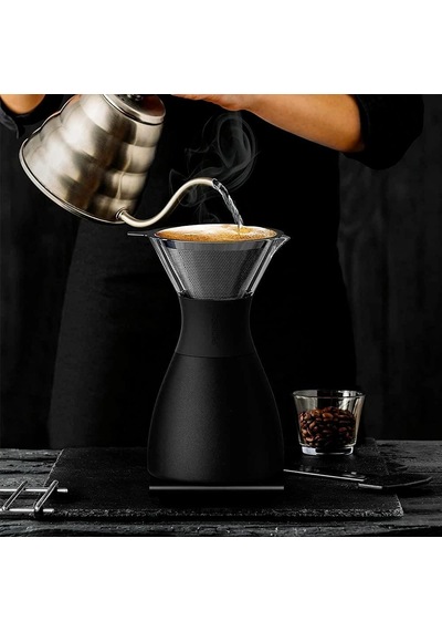 Kahve Makinesi, Yalıtımlı, Yakl. 90 Ml, Siyah Çift Duvarlı Vakum, Paslanmaz Çelik Filtre, 12 Saate Kadar Sıcak Tu Diğer