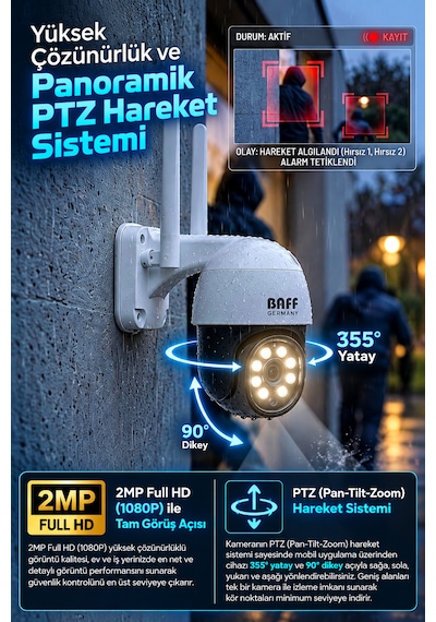 Smart-6207 Wifi Ptz Speed Dome Kamera Tuya Smart 2mp Full Hd Akıllı Güvenlik Kamerası