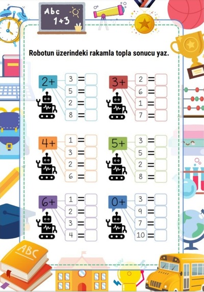 İşlemlerle Matematik Yaz-sil Kitabı Okul Öncesi Ve 1-2-3. Sınıfl