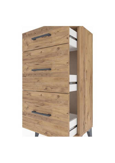 Arges Komodin 3 Çekmeceli 44x30x96 Çam-çam Çam