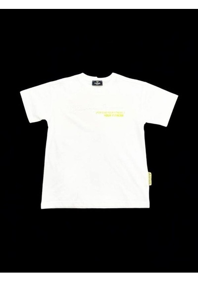 Carinos Erkek Çocuk Dreams Kabartma Yazılı Pamuklu Tshirt-14172 Beyaz