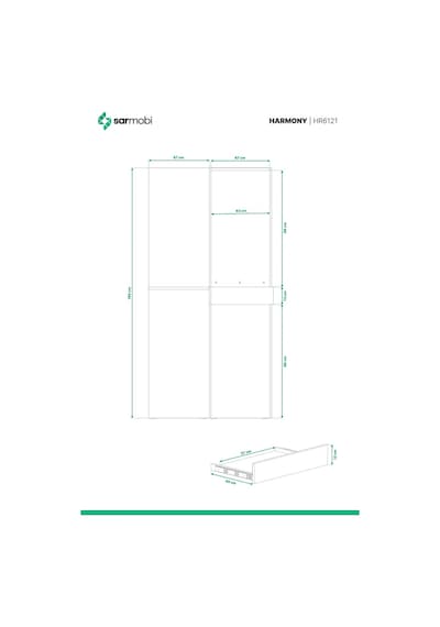 Çamaşır Makinası Dolabı Kurutma Makinası Dolabı 2 Kapaklı 190x67x67 Siyah