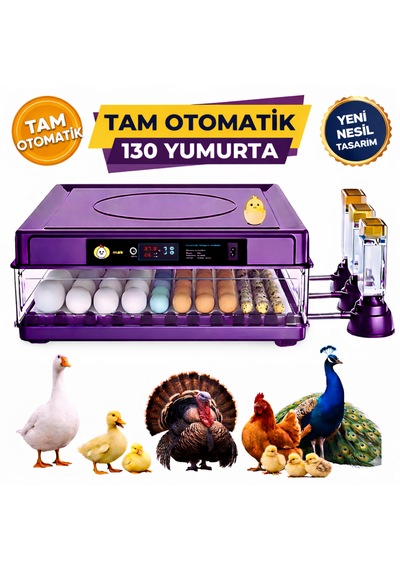 Mak 130 Yumurta Kapasiteli Tam Otomatik Kuluçka Makinesi Otomatik Çevirme