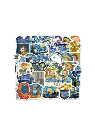 Ms Major Selection 50'li Van Gogh Stickers, Sticker Seti Laptop Notebook Tablet Sticker Seti, 68746854684684 Abanoz