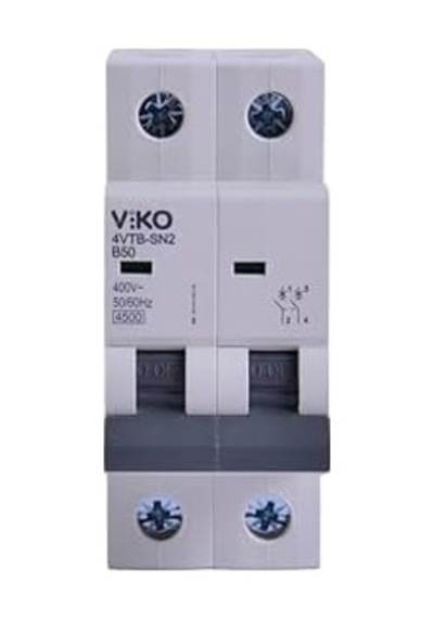 4vtb-2b50 Otomatik Sigorta 4,5ka B Tipi 2 Kutup 50a