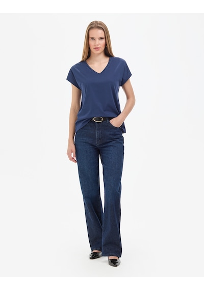 Pierre Cardin Kadın Lacivert Tişört Basic 50325454-vr033