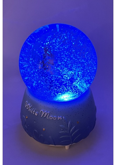 Beyaz Ay - White Moon Işıklı Ve Müzikli Kar Küresi