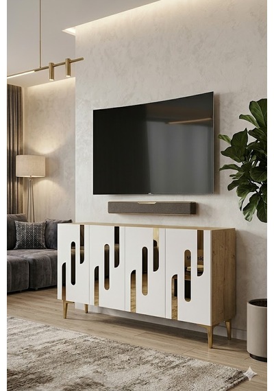 Ka1229dbg Ece Konsol Ve Tv Sehpası Safirmeşe - Beyaz - Gold 120cm Safirmeşe-gold Ka1229dbg Ece Konsol Ve Tv Sehpası Safirmeşe - Beyaz - Gold 120cm Safirmeşe-gold