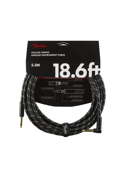 Fender Deluxe Düz/l Uçlu 5m Siyah Tweed Enstrüman Kablosu