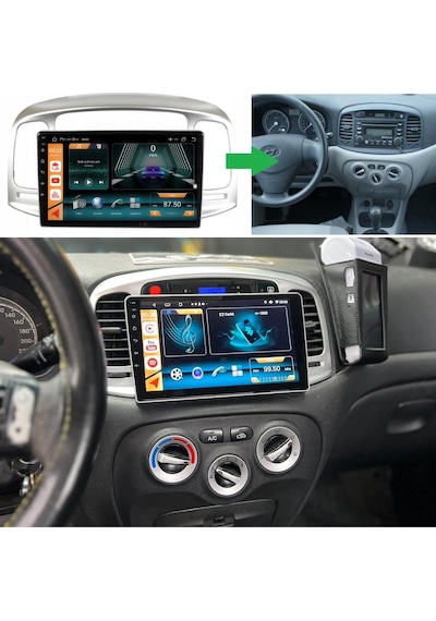 Hyundai Accent Era Android Multimedya Sistemi 4-64 Clarion 2006-2012 9"