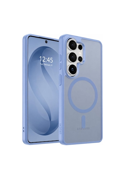 Güçlü Manyetik Telefon Kılıfı, Mag-safe İle Uyumlu Askeri Düzey Düşme Koruması Güçlü Silikon Kenarlar İnce Yarı Saydam Mat Koruyucu Kılıf Açık Mavi, S26 Ultra Sku: Zeusb0h3w95cfv 1