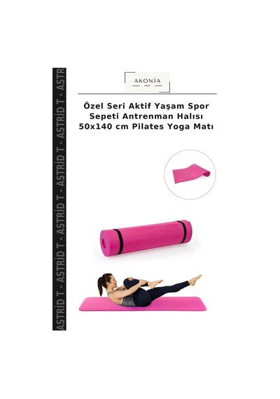 Özel Seri Aktif Yaşam Spor Sepeti Antrenman Halısı 50x140 Cm Pilates Yoga Matı Çok Renkli