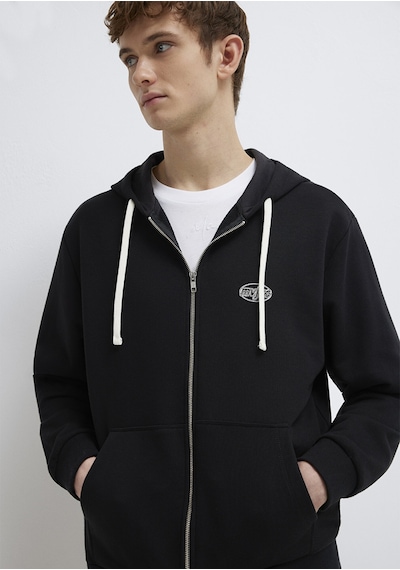Mavi - Mavi Logo Baskılı Fermuarlı Sweatshirt 0s10557-900 Siyah