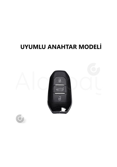Peugeot 208 308 508 2008 3008 5008 Titan Gri Tpu Anahtar Kılıfı 1 Adet