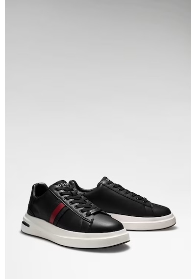 Guess Elba Deri Karışımlı Erkek Sneaker Ayakkabı Fmfeallea12 Siyah