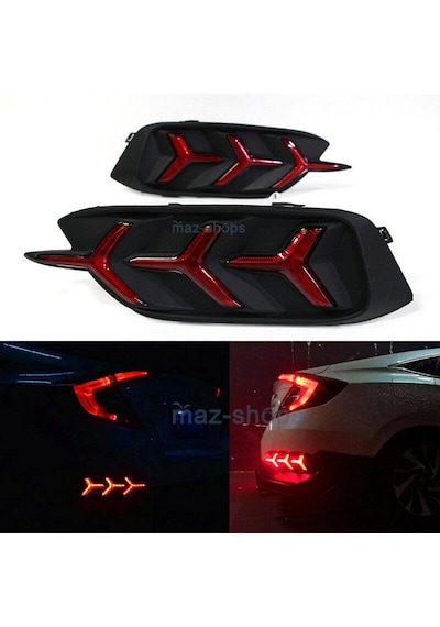 Honda Civic Fc5 Arka Sis Lambası Ledli Uçak Ağaç Dizayn Kayarlı
