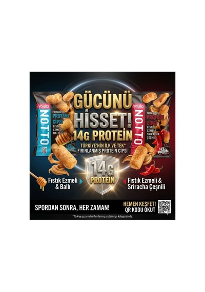 Notto Yüksek Proteinli Cips - Fıstık Ezmeli & Ballı 50 Gr - 14g Proteinli Fit Atıştırmalık - 862463042
