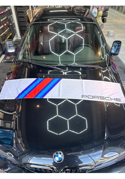 Beyaz Porsche Torpido Havlu